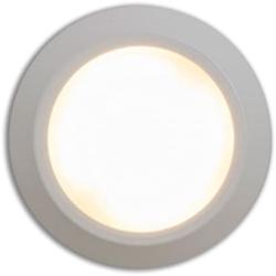 Hamilton Hills New Round Flush Mount Thin Ceiling Light |  LED Disc Shaped Thinnest Round Dimmable Lighting Fixture | Direct Wire Lights | No Drywall Work Required | 2700K Warm Light | 5.5'' White