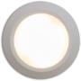 Hamilton Hills New Round Flush Mount Thin Ceiling Light |  LED Disc Shaped Thinnest Round Dimmable Lighting Fixture | Direct Wire Lights | No Drywall Work Required | 2700K Warm Light | 5.5'' White