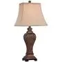 Edgar Traditional Table Lamp Bronze Square Urn Geneva Taupe Rectangular Shade for Living Room Family Bedroom Bedside - Regency Hill