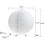 Archi Table Lamp, Standing Lamps with Rice Paper Shade for Bedroom, Livingroom (Ball)