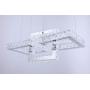 Maxax Crystal Chandelier 3 Squares LED Pendant Light for Dining Room, Living Room