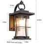 EERU Waterproof Outdoor Wall Sconce Light fixtures, Exterior Wall Lantern Outside Lamps Black Metal with Clear Bubble Glass, Perfect for Exterior Porch Patio House