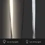 Tangkula Helix LED Floor Lamp for Living Rooms, 48 Inch Modern Tall Bright Contemporary Standing Pole Light with Built-in Foot Switch, for Bedrooms & Offices (Silver)