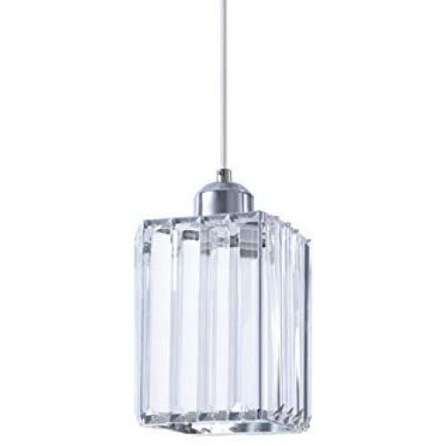 SHENGQINGTOP Modern Crystal Pendant Light for Kitchen Island, Bedroom, Living Room (Cuboid Pendant Light)