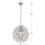 Bestier Modern Pendant Chandelier Crystal Raindrop Lighting Ceiling Light Fixture Lamp for Dining Room Bathroom Bedroom Livingroom entryway 3 E12 Bulbs Required D16 in x H18 in