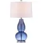 Safavieh Lighting Collection Mercurio Blue Double Gourd 28.5-inch Table Lamp (Set of 2)