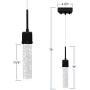Lumxa LED Mini-Pendant Light - Modern Matte Black Hanging Mini-Pendant Light Fixture with Matte Black and Bubble Glass Led Pendant Lighting Kit for Kitchen and Dining Room(No Bulb Required)