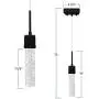 Lumxa LED Mini-Pendant Light - Modern Matte Black Hanging Mini-Pendant Light Fixture with Matte Black and Bubble Glass Led Pendant Lighting Kit for Kitchen and Dining Room(No Bulb Required)