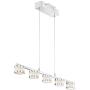 Liv Chrome Linear Island Pendant Chandelier 35 1/2'' Wide Modern LED Clear Glass Crystal 5-Light Fixture for Kitchen Island Dining Room - Possini Euro Design Liv Chrome Linear Island Pendant Chandelier 35 1/2'' Wide Modern LED Clear Glass Crystal 5-Light Fixture for Kitchen Island Dining Room - Possini Euro Design
