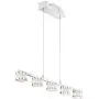 Liv Chrome Linear Island Pendant Chandelier 35 1/2'' Wide Modern LED Clear Glass Crystal 5-Light Fixture for Kitchen Island Dining Room - Possini Euro Design