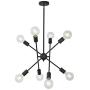 BONLICHT Black Sputnik Chandeliers 8 Light Vintage Industrial Semi Flush Mount Ceiling Light Mid Century Modern Pendant Lighting for Kitchen Dining Room Foyer Hallway BONLICHT Black Sputnik Chandeliers 8 Light Vintage Industrial Semi Flush Mount Ceiling Light Mid Century Modern Pendant Lighting for Kitchen Dining Room Foyer Hallway