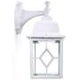 CORAMDEO Outdoor LED Square Wall Sconce Light for Porch, Patio, Deck, Wet Location, Built in LED Gives 100W of Light from 11W of Power, 1000 Lumens, 3K, Durable Cast Aluminum with White Finish