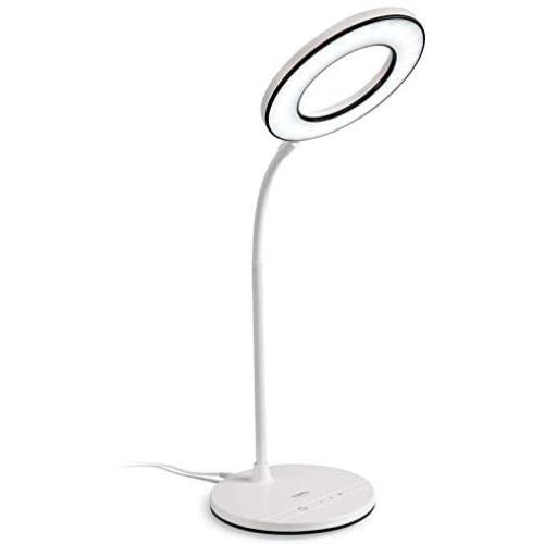 Miady LED Desk Lamp Eye-Caring Table Lamp, 3 Color Modes with 4 Levels of Brightness, Dimmable Office Lamp with Adapter, Touch Control Sensitive, 360° Flexible