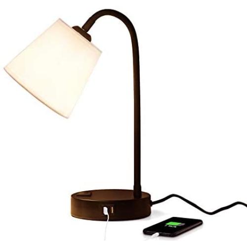 Lifeholder Touch Lamp with Flexible Gooseneck, 3 Way Dimmable USB Lamp Include A Warm White Edison Bulb, Bedside Lamp Built in 2 USB Ports & One AC Outlet, Table Lamps Idea for Bedroom or Living Room