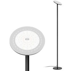 TROND LED Torchiere Floor Lamp, Modern Sky Tall Dimmable Lamp 30W, 5500K Natural Daylight, Max. 5000lm, 71-Inch, 30-Min Timer, Standing Pole Uplight for Living Room Bedroom Office, Black