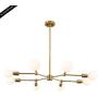 HAHZT Gold Sputnik Chandelier 8 Lights Industrial Pendant Lighting Modern Sputnik Chandelier for Dining Room Kitchen Living Room Bedroom(Not Including Bulb)