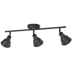 BONLICHT Three-Light Industrial Vintage Multi-Directional Ceiling Mount Fixture Oil Rubbed Bronze Track Lighting Kit Modern Spotlight Wall lamp (GU10 Bulbs Included)