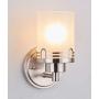 Doraimi 1 Light Frosted Glass Shade Wall Sconce Lighting with Brushed Nickel Finish,Modern Wall Light Fixture with Hollow Lamp Cup for Bath Room, LED Bulb(not Include)