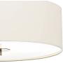 Brushed Nickel Pendant Chandelier 24'' Wide Modern White Canvas 4-Light Fixture for Dining Room House Foyer Kitchen Island Entryway Bedroom Living Room - Possini Euro Design