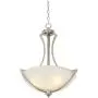 Milbury Satin Nickel Pendant Chandelier 19 1/2'' Wide Modern White Alabaster Glass Bowl 3-Light Fixture for Dining Room House Foyer Kitchen Island Entryway Bedroom Living Room - Possini Euro Design
