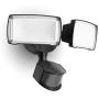 LUTEC 32W 2500 Lumen LED Motion Activated Integrated Dual-Head Floodlight Outdoor with Motion Sensor, 5000K Daylight, Dusk to Dawn, Exterior Security Wall Light for Patio, Garden, Yard-Black