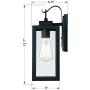 WISBEAM Outdoor Wall Lantern, Wall Sconce as Porch Lighting Fixture, E26 Base 100W Max, Aluminum Housing Plus Glass, Wet Location Rated, ETL Qualified, Bulbs not Included