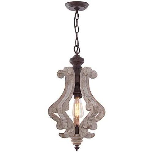 HMVPL Wooden Pendant Lighting Fixtures, Farmhouse Swag Chandeliers Industrial Hanging Ceiling Lamp for Kitchen Island Dining Room Bedroom Foyer Front Door Hallway