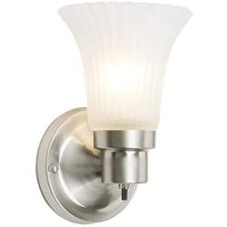 Design House 504977 1 Light Wall Light, Satin Nickel