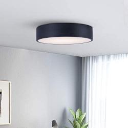 LUCTING Modern LED Ceiling Lamp, 13.8-inch Surface Flush Mount Ceiling Lighting 3500K 18W Warm White Fixture for Hallway Bedroom Foyer Kitchen Living Closet Room(Black)