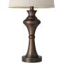 Oneach Modern Table Lamps Set of 2 USB for Living Room Bedroom 24.5“ Bedside Nightstand Lamps with Fabric Lampshade Oil Rubbed Bronze