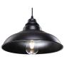 Pendant Lights, Lika Industrial Barn Ceiling Light Fixtures Black Hanging Pendant Lighting for Kitchen Island, Dining Room, Foyer (Black and Flat(One Pack))