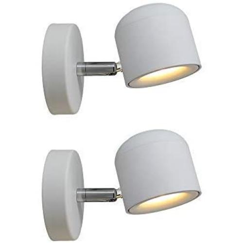 2 Packs Aisilan Modern Adjustable Surface Mounted Wall Lamps LED Fixture Warm White Ceiling Spot Accent Light for Hallway Gallery Display Kitchen Bedroom 7W 3000K BD22W7W3Kx2