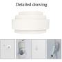 Lightess Modern Sconce Lighting Plug-in 6W LED Up Down Wall Lamp for Bedroom Hallway, Cool White