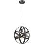 Truelite Industrial Metal Spherical Pendant Displays Changeable Hanging Lighting Fixture