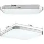 Modern LED Ceiling Light Flush Mount, 1.57in Ultral-Thin Square Aluminum LED Ceiling Lamp Fixtures,5000K Daylight,1500lm for Bedroom Kitchen