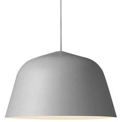 LAKIQ Modern Pendant Light Dome Shade Single Hanging Pendant Lamp Kitchen Island Lighting for Dining Room Living Room Bedroom (9.84,Grey)