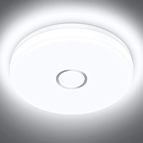 Onforu 32W LED Ceiling Lights Flush Mount, 3200lm Bedroom Ceiling Lamp, 6000K Daylight White Round Surface Bathroom Ceiling Light Fixture, IP54 Waterproof 300W Equivalent for Hallway, Kitchen