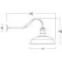 The ABBA Standard Barn Light Kit | Farmhouse Steel Vintage Shade and Gooseneck | 16 Inch Shade and 23 Inch Gooseneck (Galvanized)