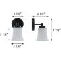XiNBEi Lighting Wall Sconce, 1 Light Black Glass Vanity Wall Light for Bathroom & Hallway XB-W1235-1-MB