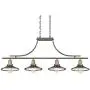 Emile Oiled Rubbed Bronze Large Linear Island Pendant Chandelier 43 1/2'' Wide Farmhouse Industrial Rustic LED 4-Light Fixture for Kitchen Island Dining Room - Franklin Iron Works
