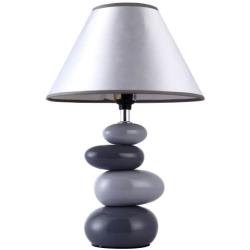 Simple Designs Home LT3052-GRY Shades of Gray Ceramic Stone Table Lamp