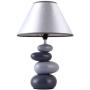 Simple Designs Home LT3052-GRY Shades of Gray Ceramic Stone Table Lamp
