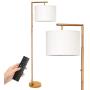 Deeak Floor lamp ,Stepless Brightness&4 Colors Temperature Modern Standing Shade Led Floor Lamp with Remote & Touch Control for Living Room,Office and Bedroom(9W LED Bulb Include)(Gold)