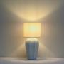 COTULIN Ceramic Geometric Living Room White Table Lamp,Modern Bedside Nightstand Lamp with White Fabric Shade for Bedroom,Office Dorm Small Desk Lamp 15 Inch,Set of 2 COTULIN Ceramic Geometric Living Room White Table Lamp,Modern Bedside Nightstand Lamp with White Fabric Shade for Bedroom,Office Dorm Small Desk Lamp 15 Inch,Set of 2