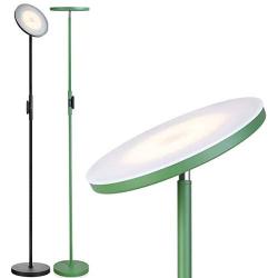 Green1+ Black1,Sky LED Modern Floor Lamp 30W ,JOOFO 3 Color Temperatures Super Bright Floor Lamps-Tall Standing Pole Light with Remote & Touch Control for Living Room,Bed Room,Office