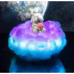 LED Colorful Cloud Lights Creative Astronaut Clouds Lamp Childrens Bedroom Lamp,Childrens Night Light Creative Decor Gift for Child Girls Boys Room Bedroom Coffee Decoration (C)