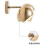 SOTTAE Adjustable Mid Century Gold Wall Sconce Lighting Fixtures Wall Light,Metal Wall Sconce Globe Wall Mount Light Wall Light Fixtures, Wall Lamps for Living Room,Outdoor,Farmhouse
