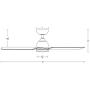 Mocha Indoor/Outdoor 3-Blade Smart Compatible Ceiling Fan 54in Matte Black with 3000K LED Light Kit and Remote Control with Wall Cradle. Works with iOS/Android, Alexa, and Google Assistant.
