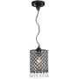 Crystal Chandeliers with 1 Lights Pendant Light for Dining Room, Bedroom, Living Room (Black)