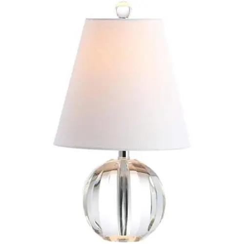 JONATHAN Y JYL2079A Goddard 16'' Crystal Ball/Metal LED Lamp Glam,Transitional,Traditional for Bedroom, Living Room, Office, College Dorm, Coffee Table, Bookcase, Clear